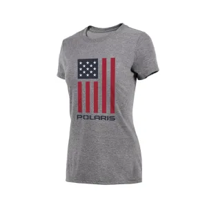 Polaris Women's Flag Tee T-Shirt Gray