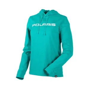 Polaris Women's UPF Polaris Hoodie Tee Teal Blue