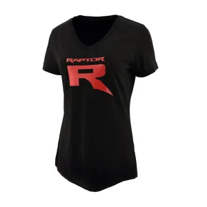 Raptor R Womens V Neck T-Shirt