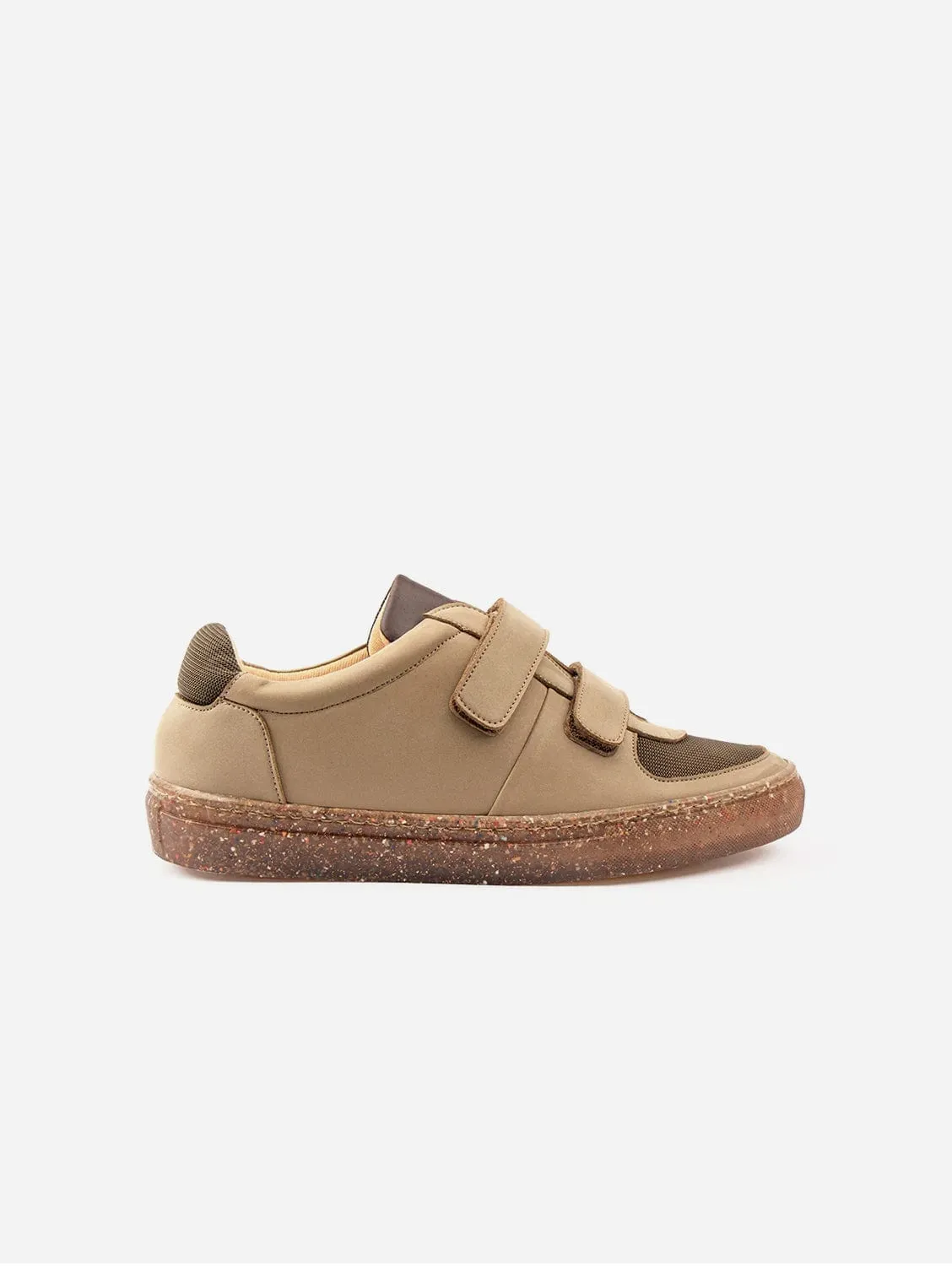 RC Double Velcro Vegan Leather Sneakers | Brown