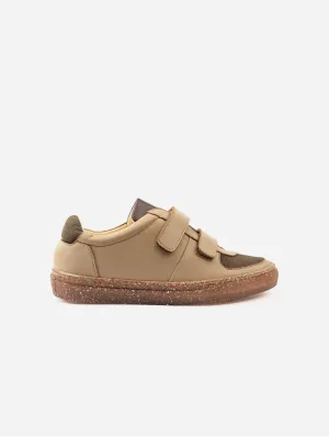 RC Double Velcro Vegan Leather Sneakers | Brown