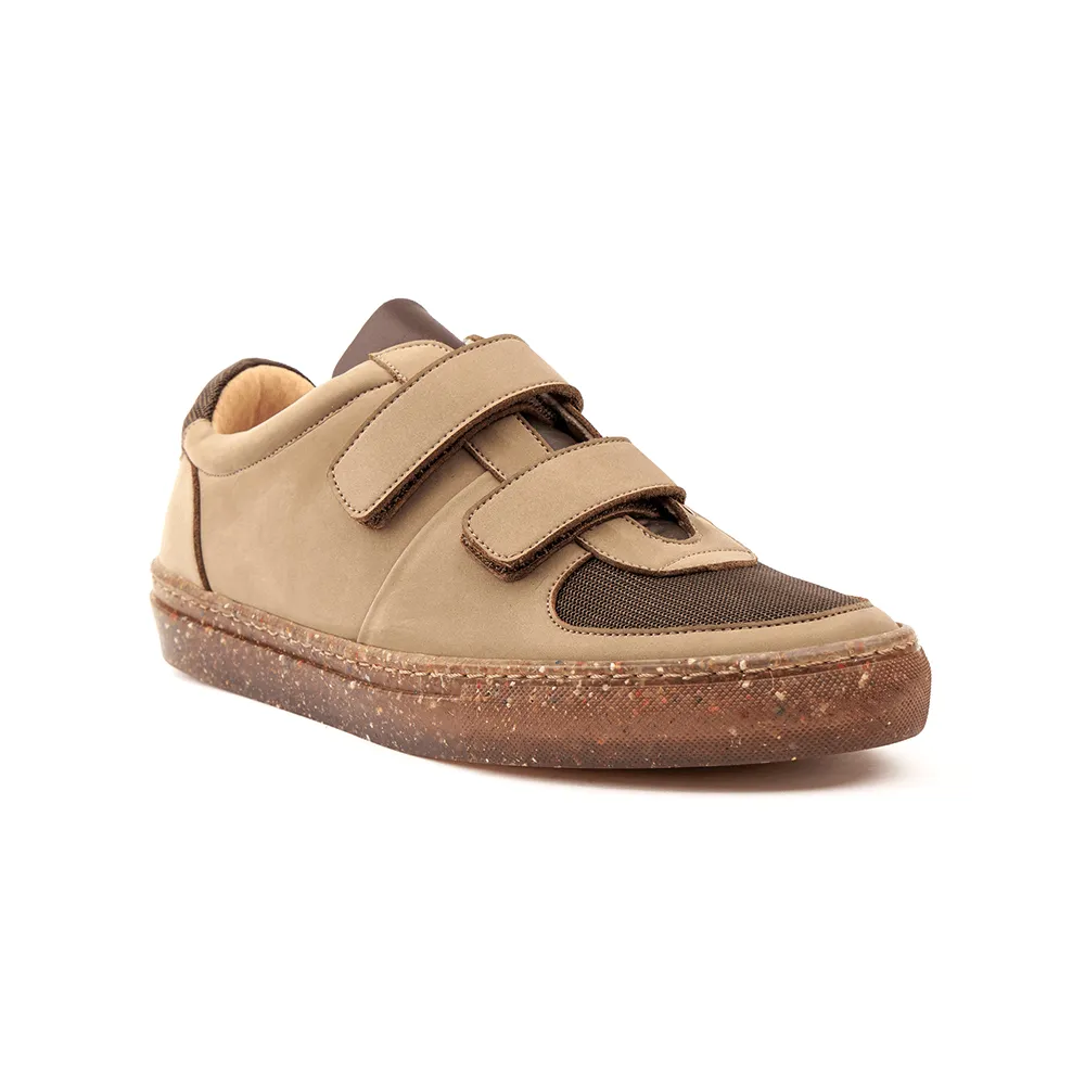 RC Double Velcro Vegan Leather Sneakers | Brown