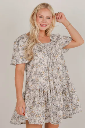 Rise Above Ivory Floral Mini Dress