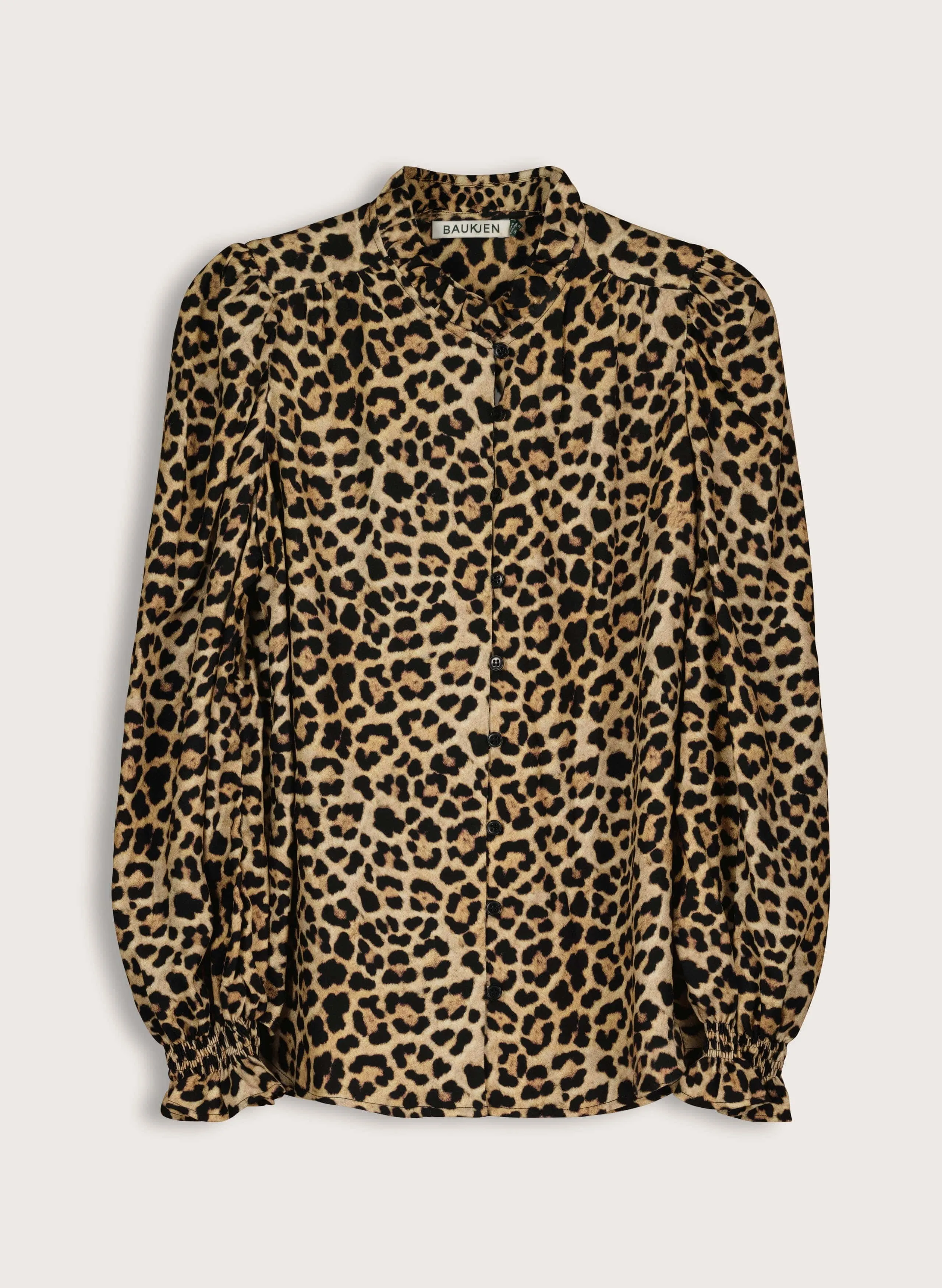 Sabrina Printed?Blouse | Cognac Leopard