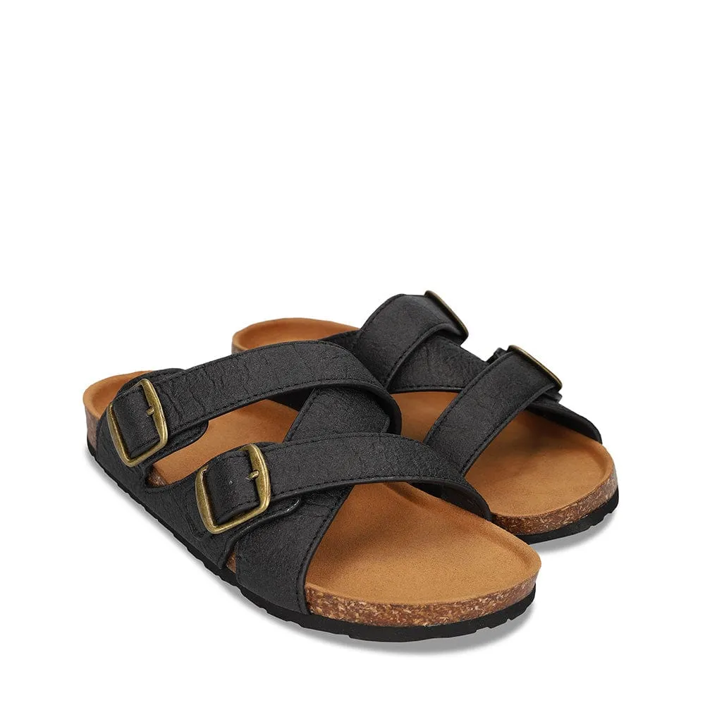 Samet Unisex Pi?atex Vegan Leather Sandals | Black