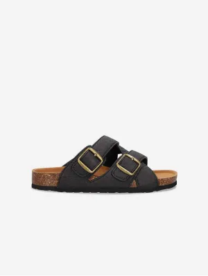 Samet Unisex Pi?atex Vegan Leather Sandals | Black