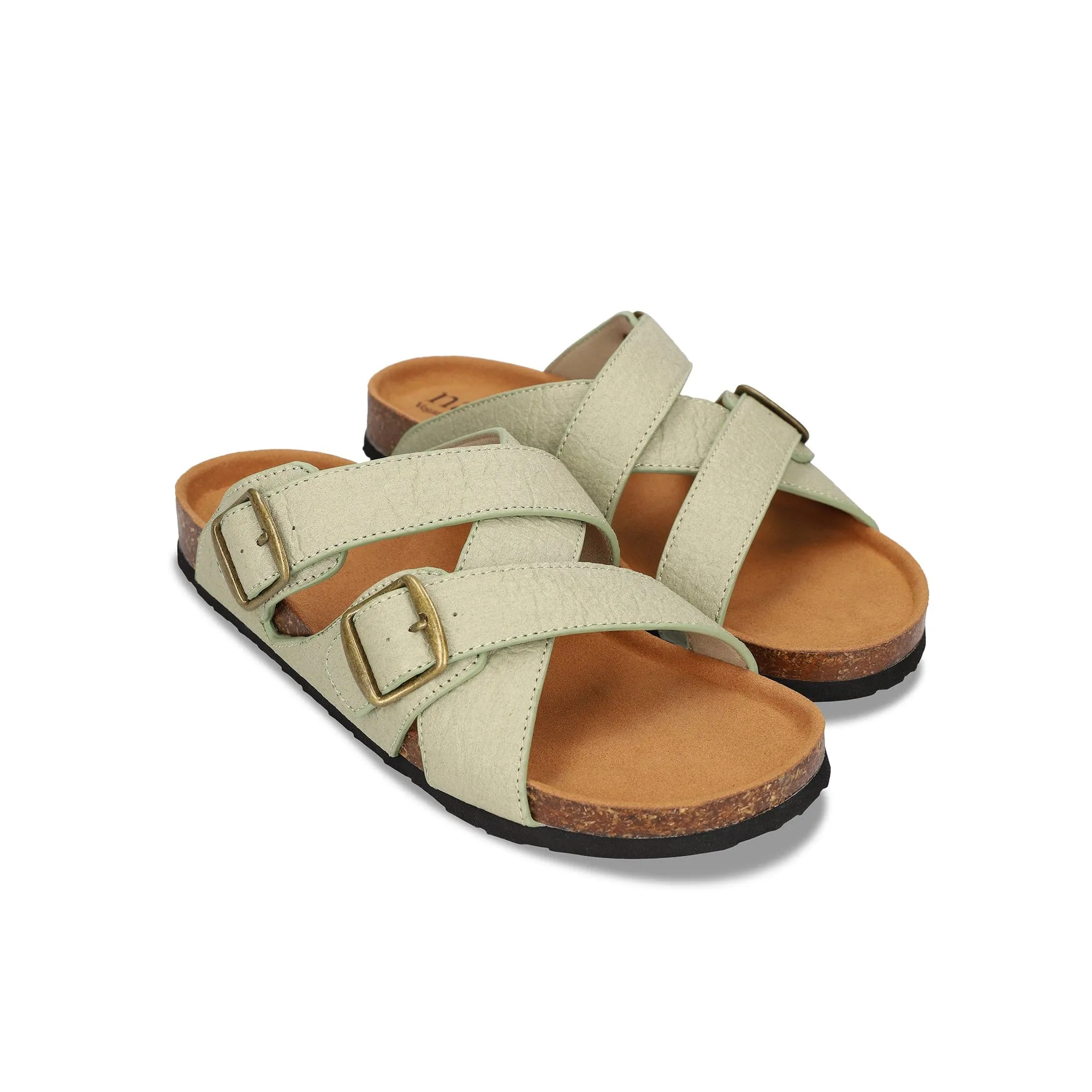 Samet Unisex Pi?atex Vegan Leather Sandals | Green