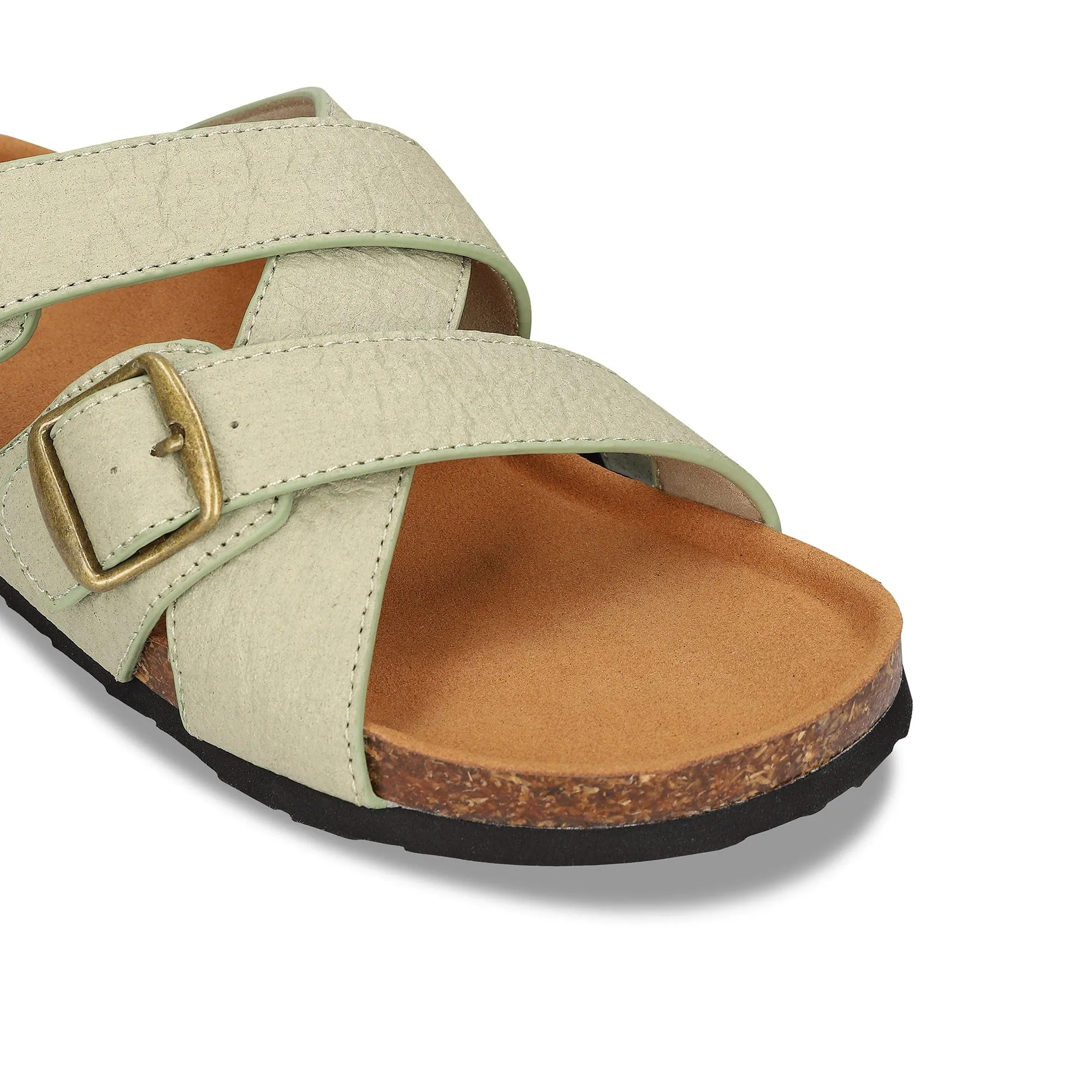 Samet Unisex Pi?atex Vegan Leather Sandals | Green