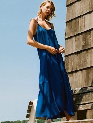 Santa Fe TENCEL? Vegan Silk Maxi Dress | Blue