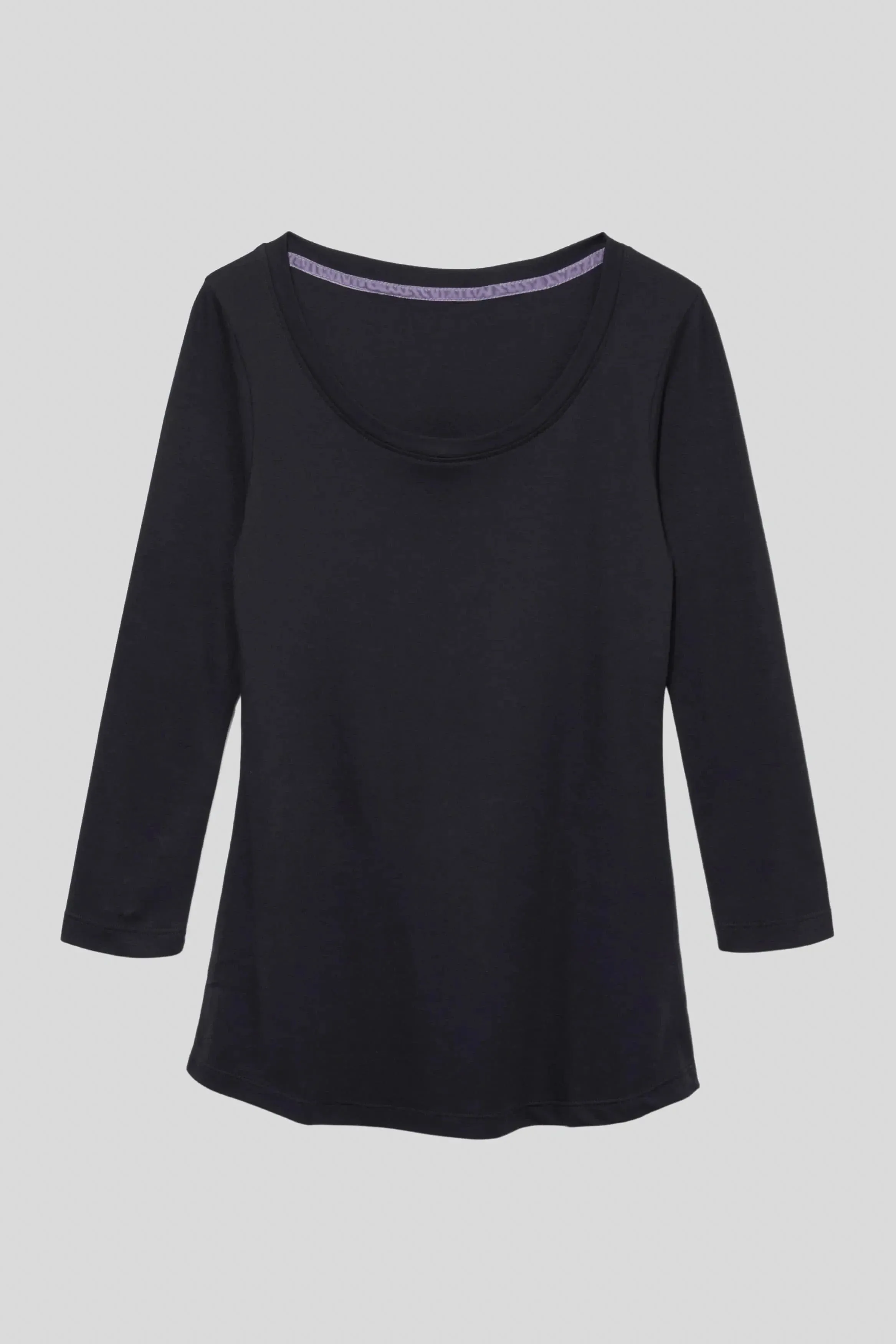 Scoop Neck 3/4 Sleeve Cotton TENCEL? Modal Blend T-Shirt | Multiple Colours