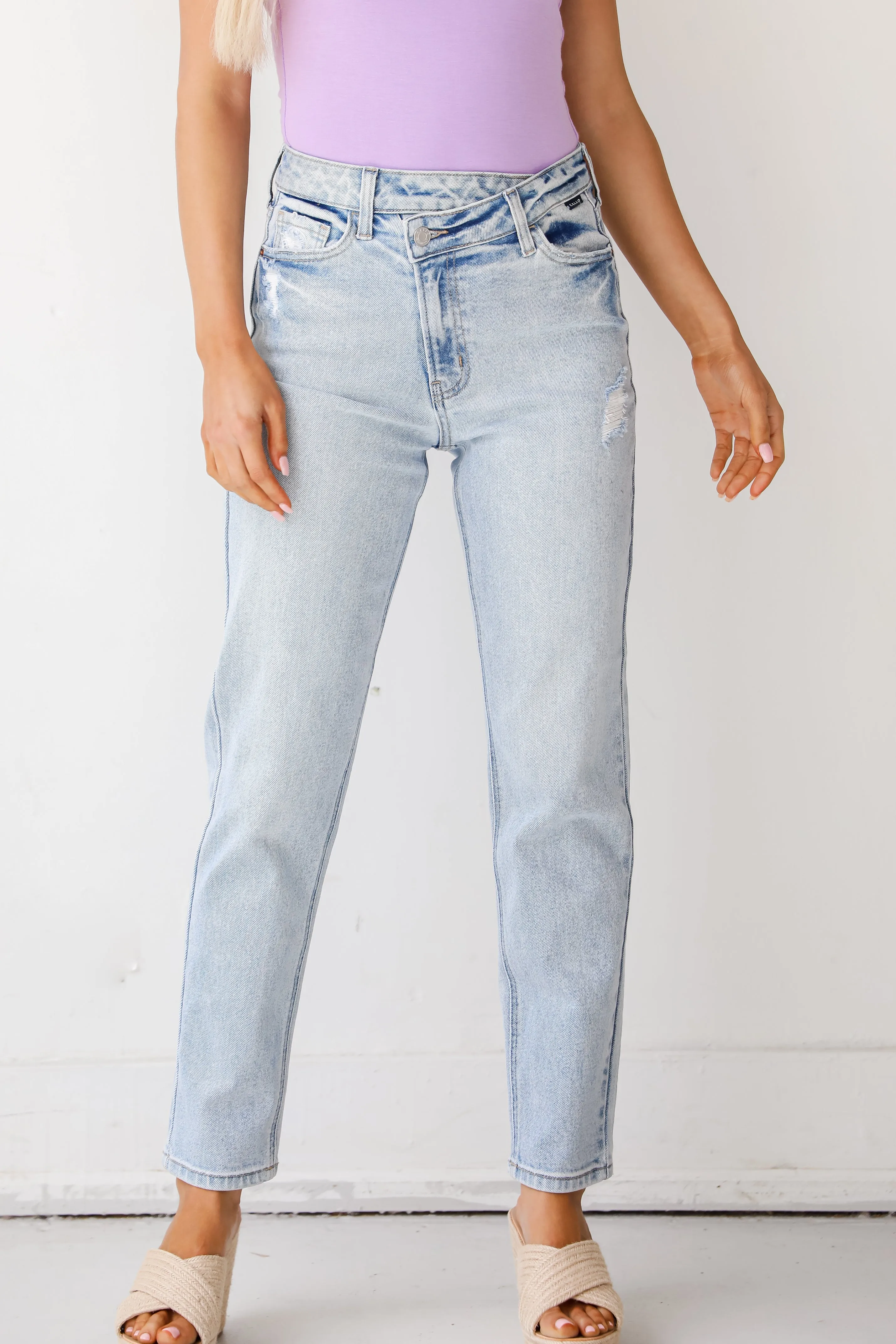 Seek Me Out Asymmetrical Mom Jeans