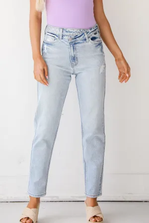 Seek Me Out Asymmetrical Mom Jeans