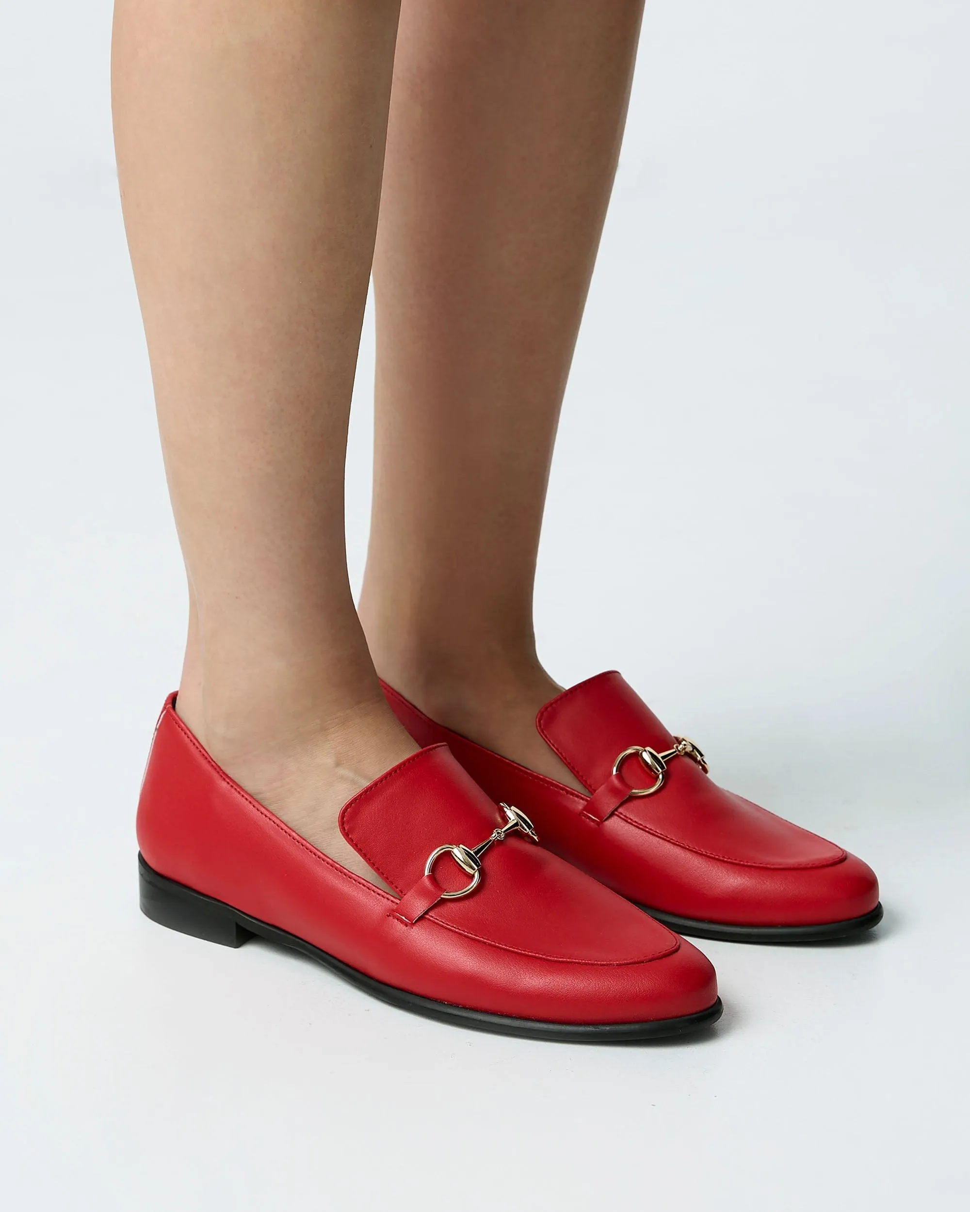 Shiv Women's Vegea? Grape Leather Vegan Loafers | Red