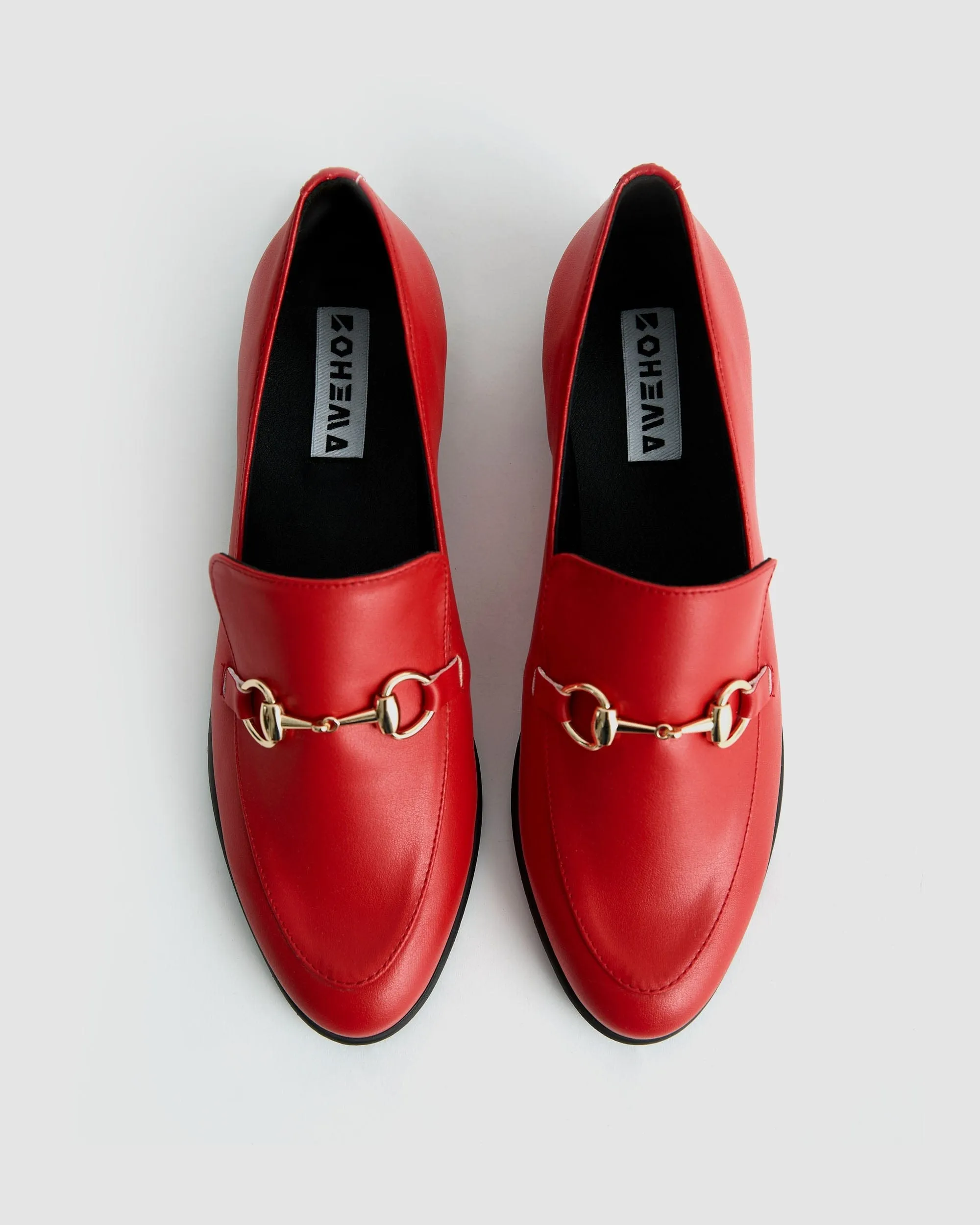 Shiv Women's Vegea? Grape Leather Vegan Loafers | Red