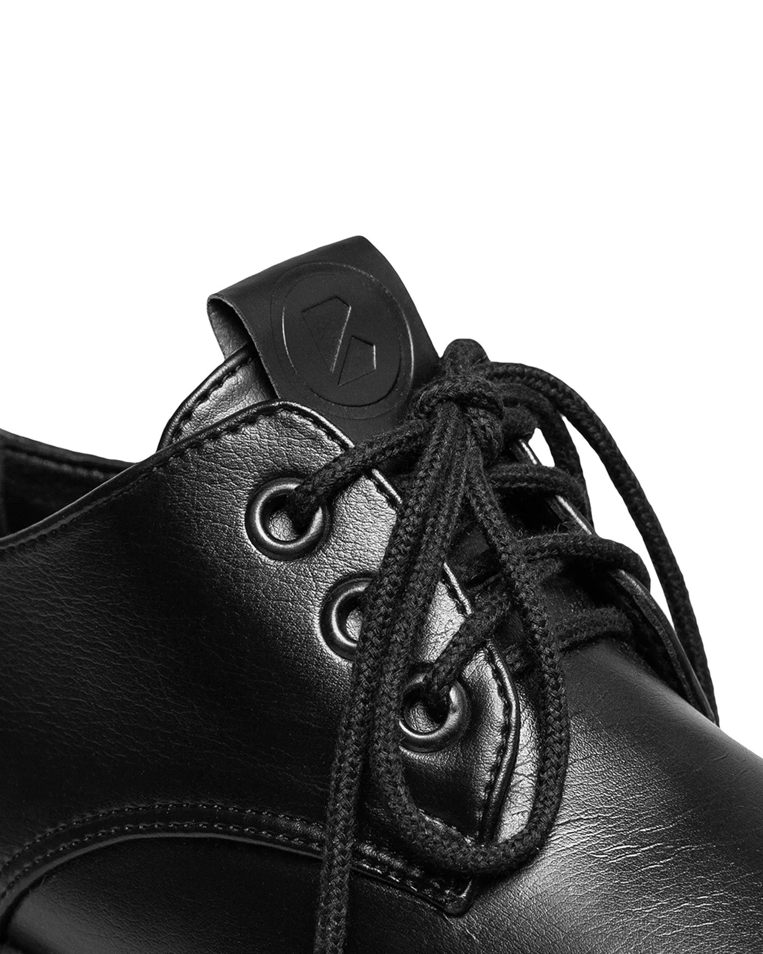 Sienna Women's Vegan Grape Leather Squared Derbys | Black
