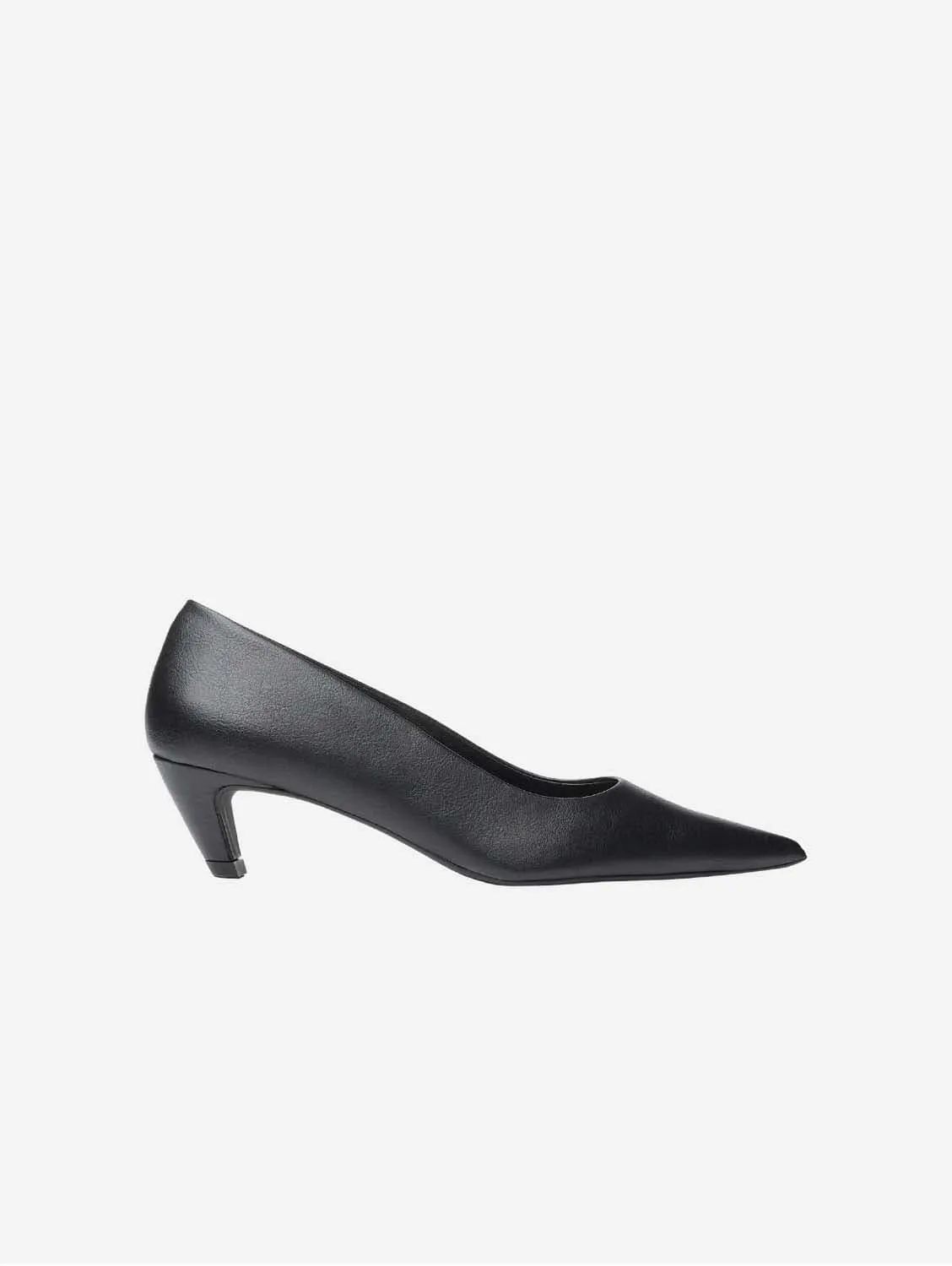 Siren Women's Vegan Grape Leather Kitten Heels | Black
