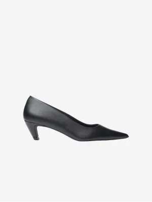 Siren Women's Vegan Grape Leather Kitten Heels | Black
