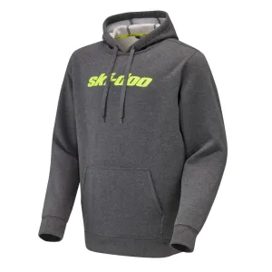 Ski-Doo Mens Signature Pullover Hoodie Heather Charcoal Grey
