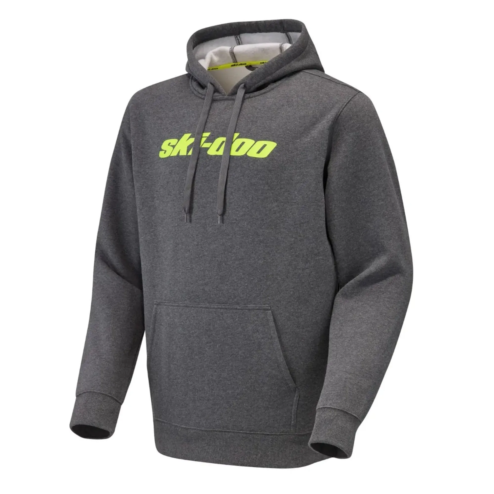 Ski-Doo Mens Signature Pullover Hoodie Heather Charcoal Grey