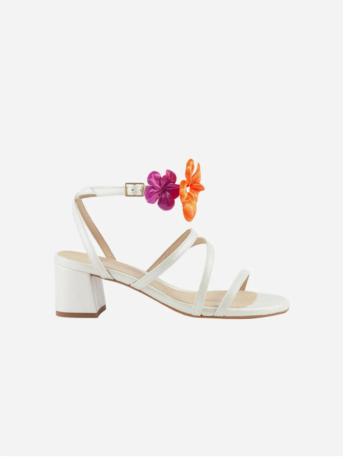 Sof??a Vegan Leather Heeled Sandals | Pearl