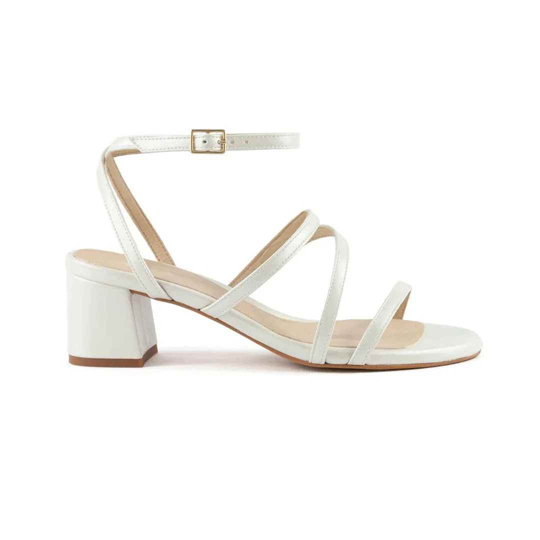 Sof??a Vegan Leather Heeled Sandals | Pearl