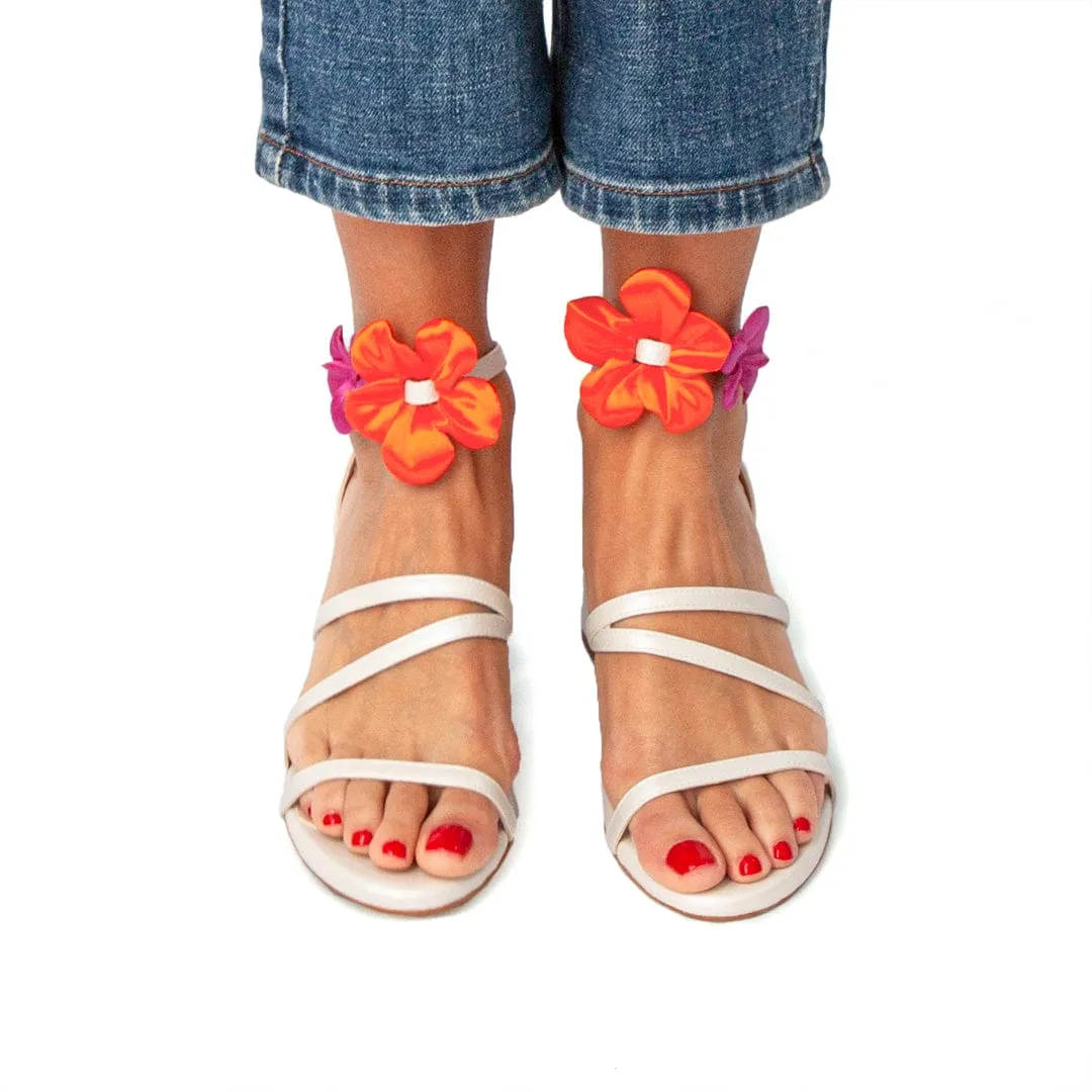 Sof??a Vegan Leather Heeled Sandals | Pearl