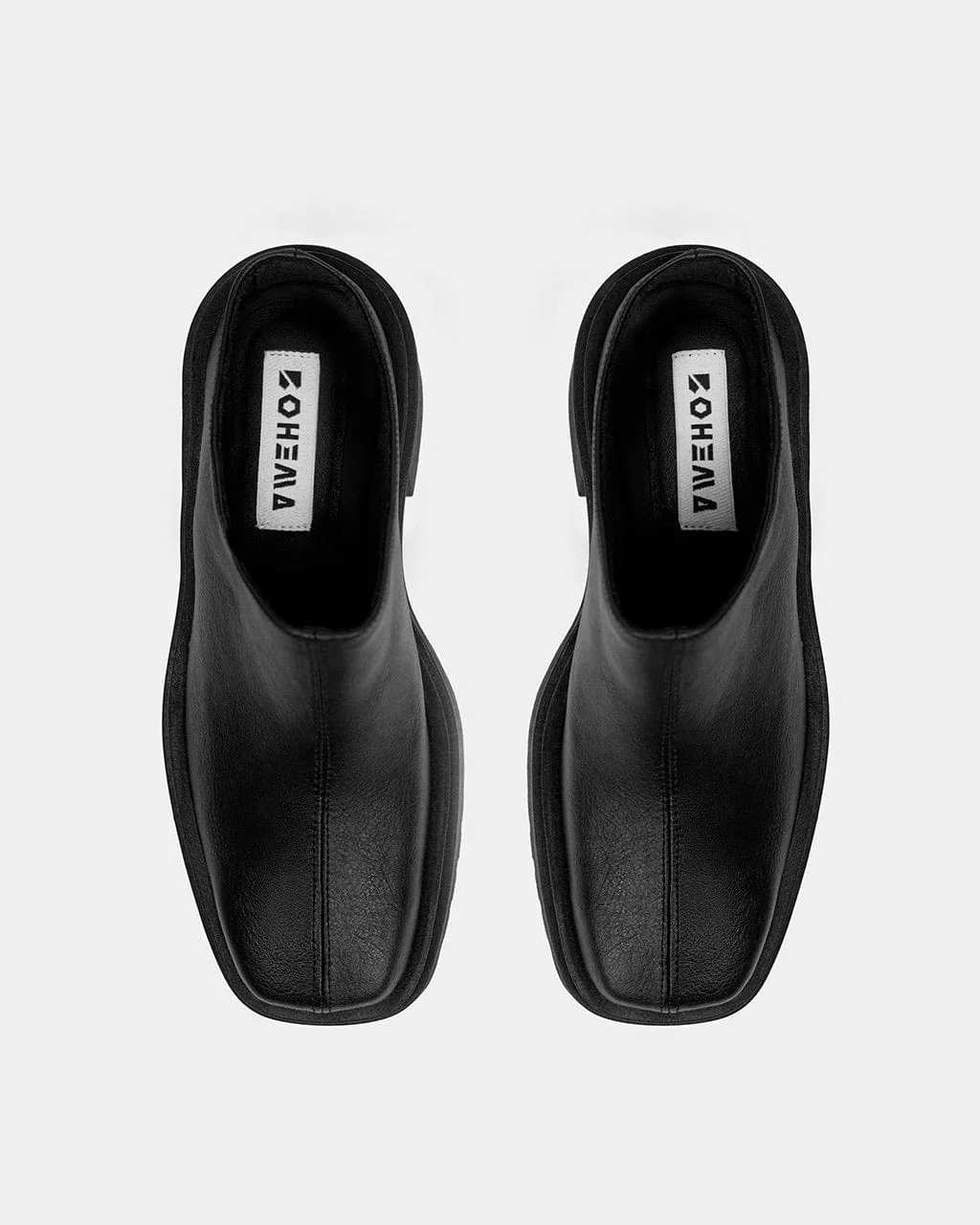 Squared Women's Vegea Grape Leather Mules | Black