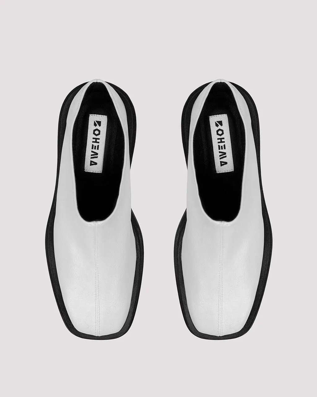 Squared Women's Vegea Grape Leather Mules | White