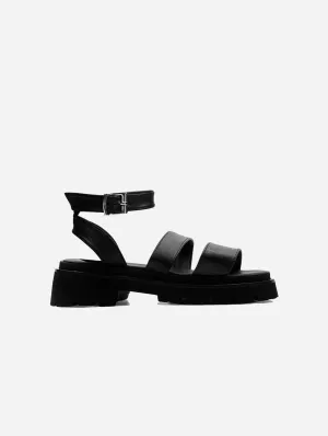 Strappy Women's Desserto? Cactus Leather Sandals | Black