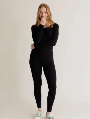 Sylvie Women's Organic Cotton Leggings | Black