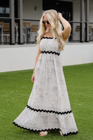Talk It Through Ivory Floral Tiered Maxi Dress