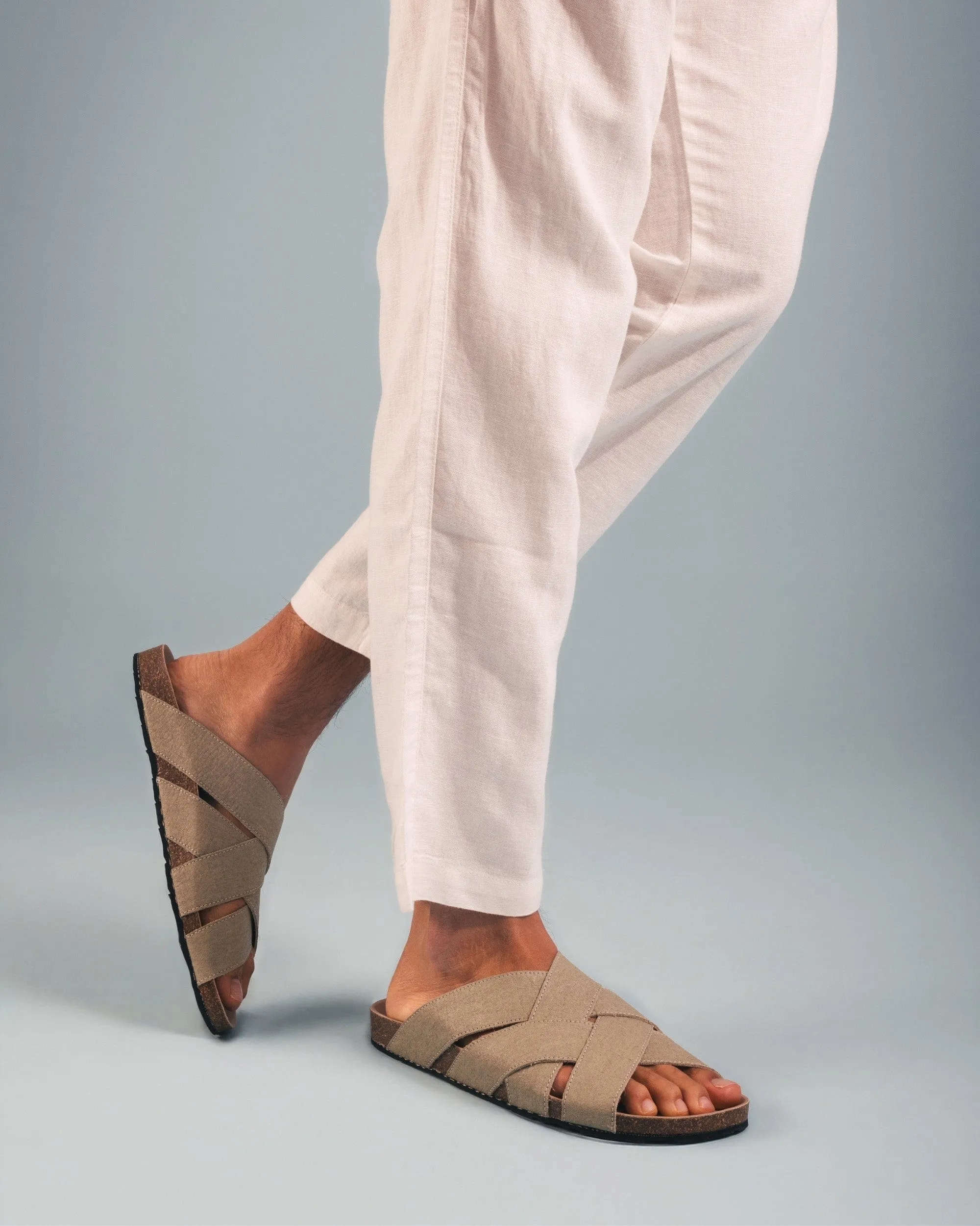 Tanna Unisex Pi?atex Vegan Leather Sandals | Green