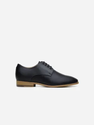 Teresa Women's Vegan Leather Derby Shoes | Black