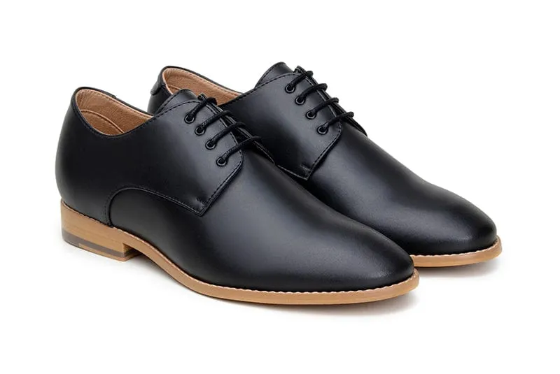 Teresa Women's Vegan Leather Derby Shoes | Black