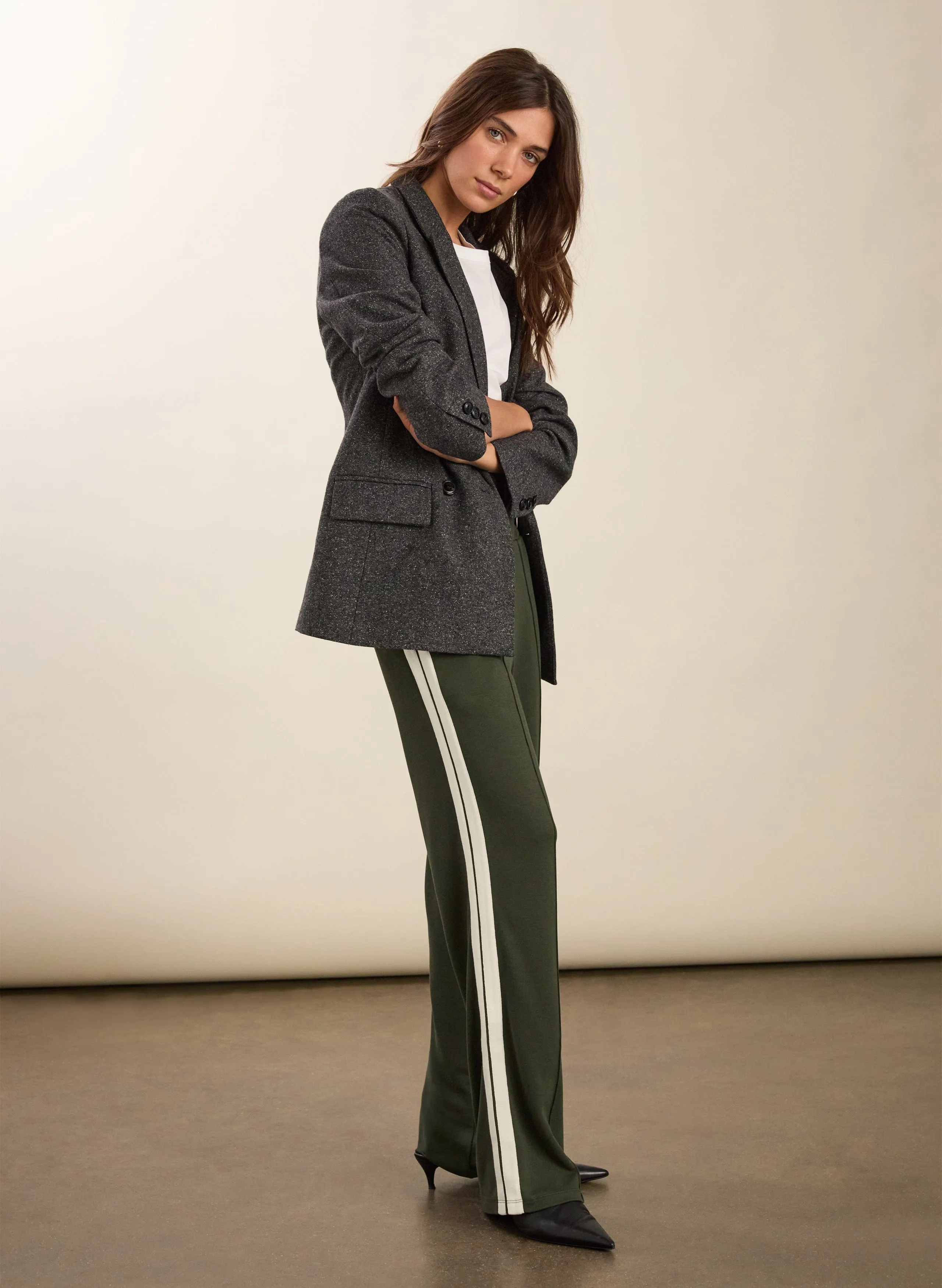 Tippi 2.0?LENZING? ECOVERO? Side Stripe Trousers | Khaki & Cream