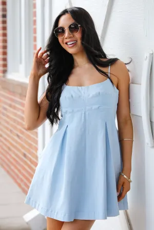Truly Marvelous Chambray Denim Mini Dress