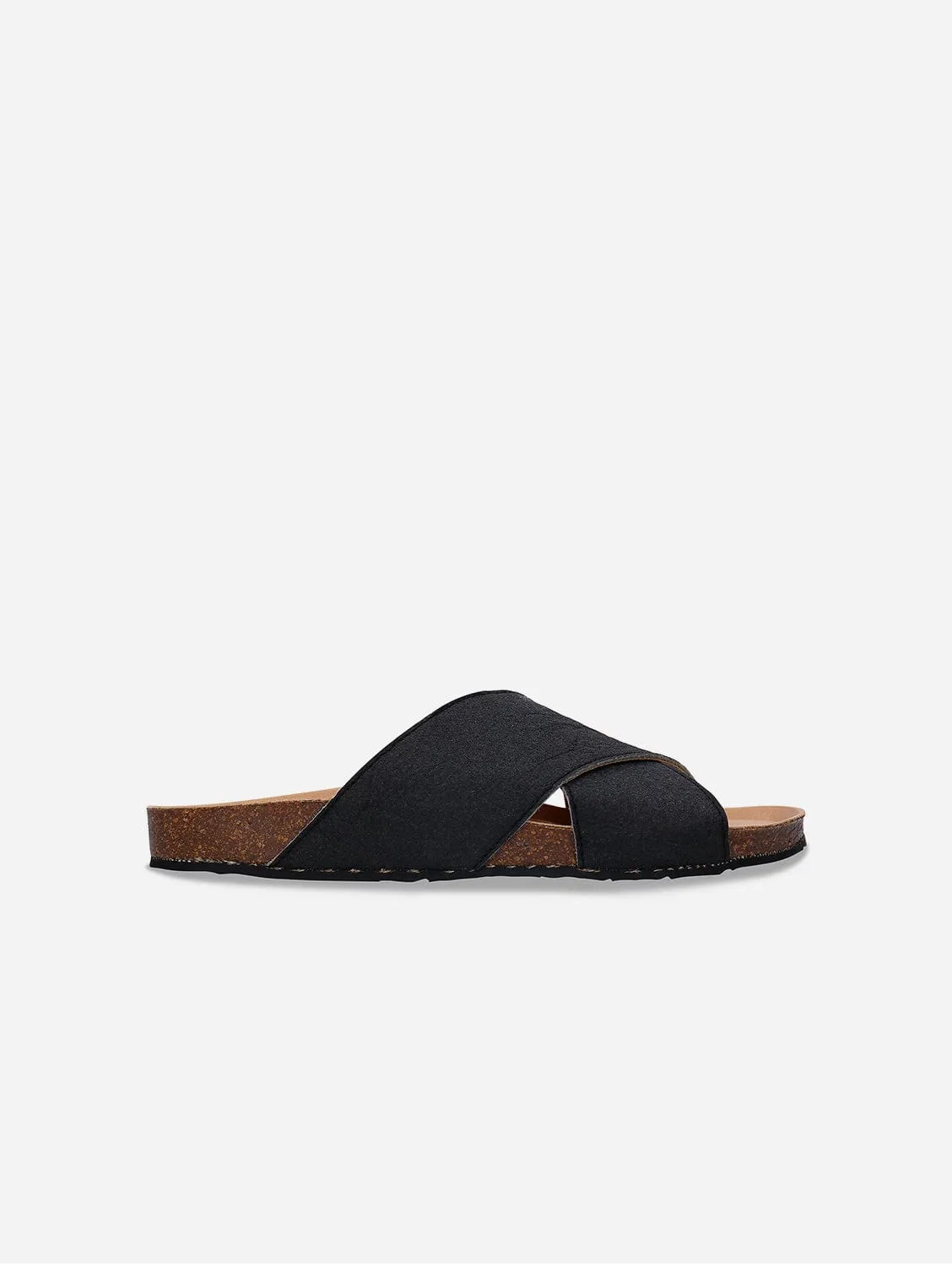 Tupai Unisex Pi?atex Vegan Leather Sandals | Black