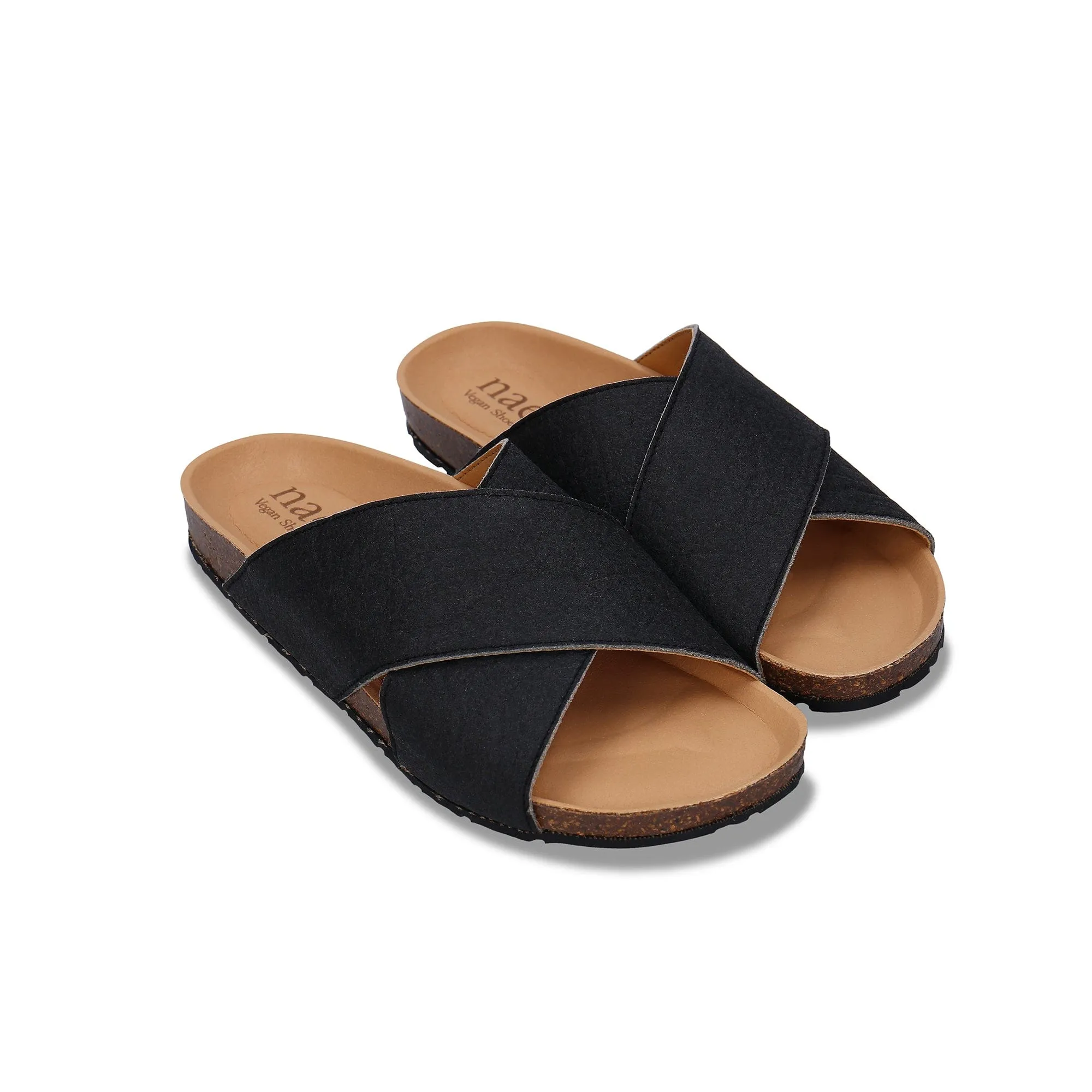 Tupai Unisex Pi?atex Vegan Leather Sandals | Black