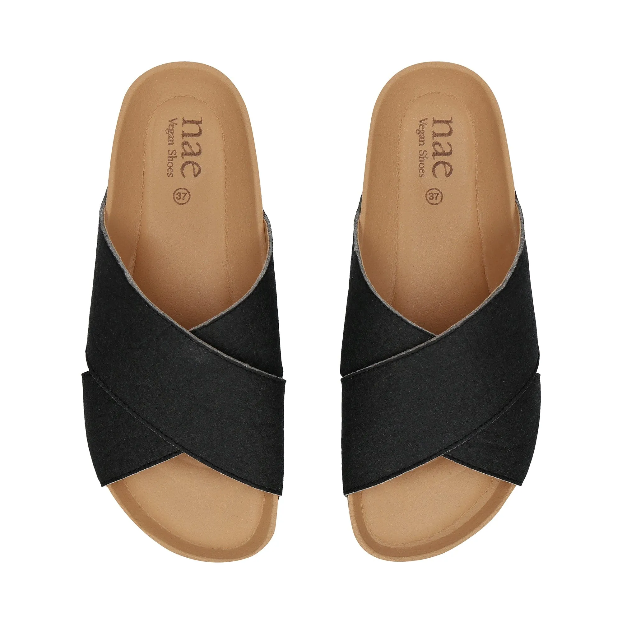Tupai Unisex Pi?atex Vegan Leather Sandals | Black