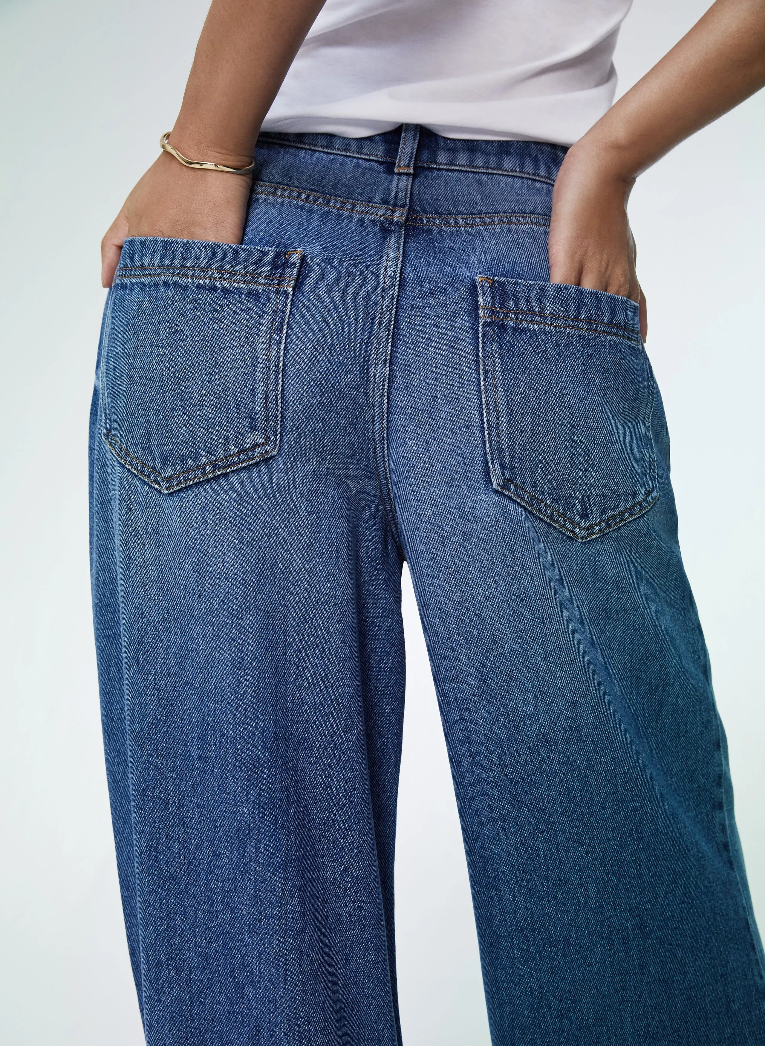 Wide Leg TENCEL? Slouchy Jeans | Mid Indigo