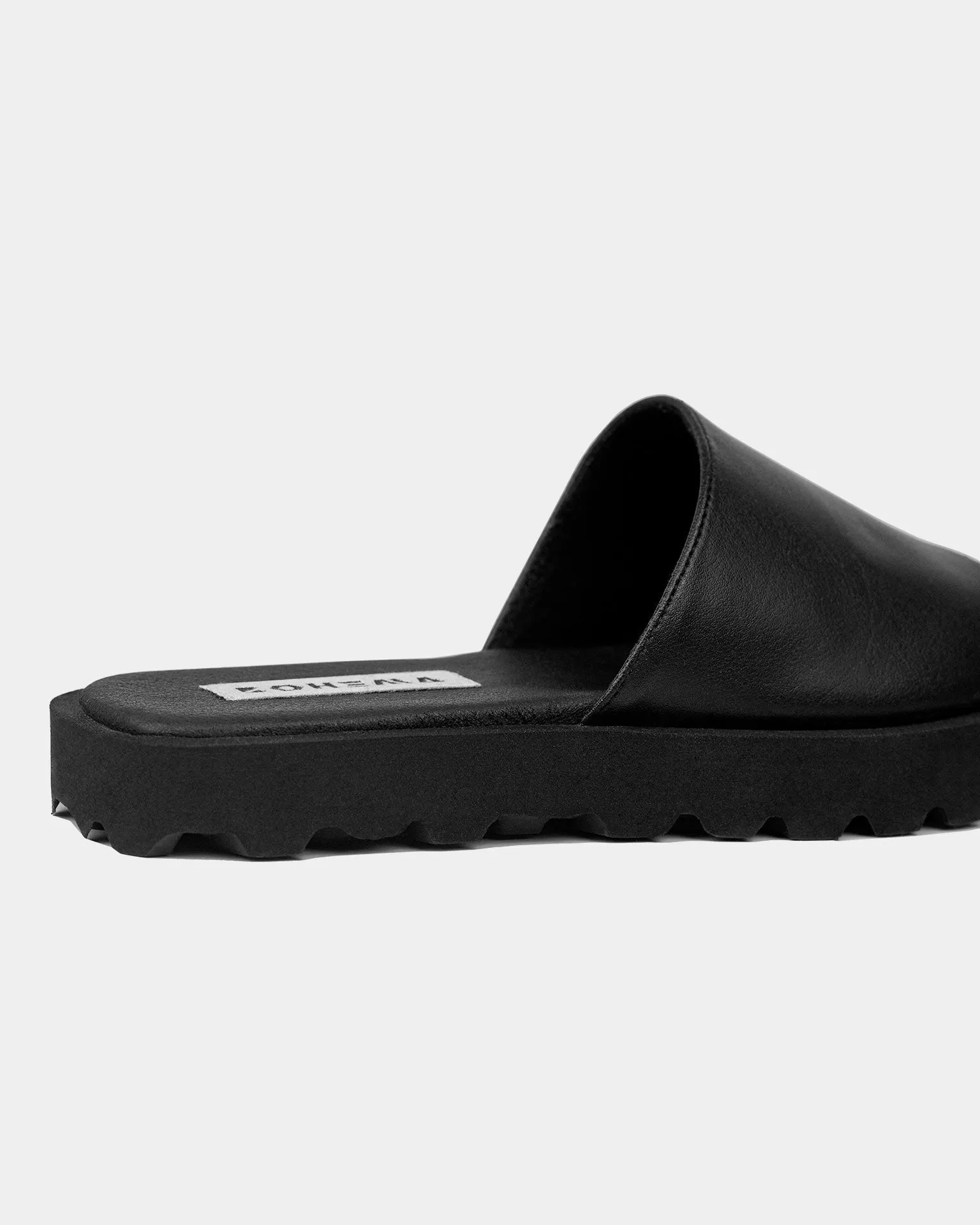 Women's Desserto? Cactus Leather Vegan Flat Slides | Black