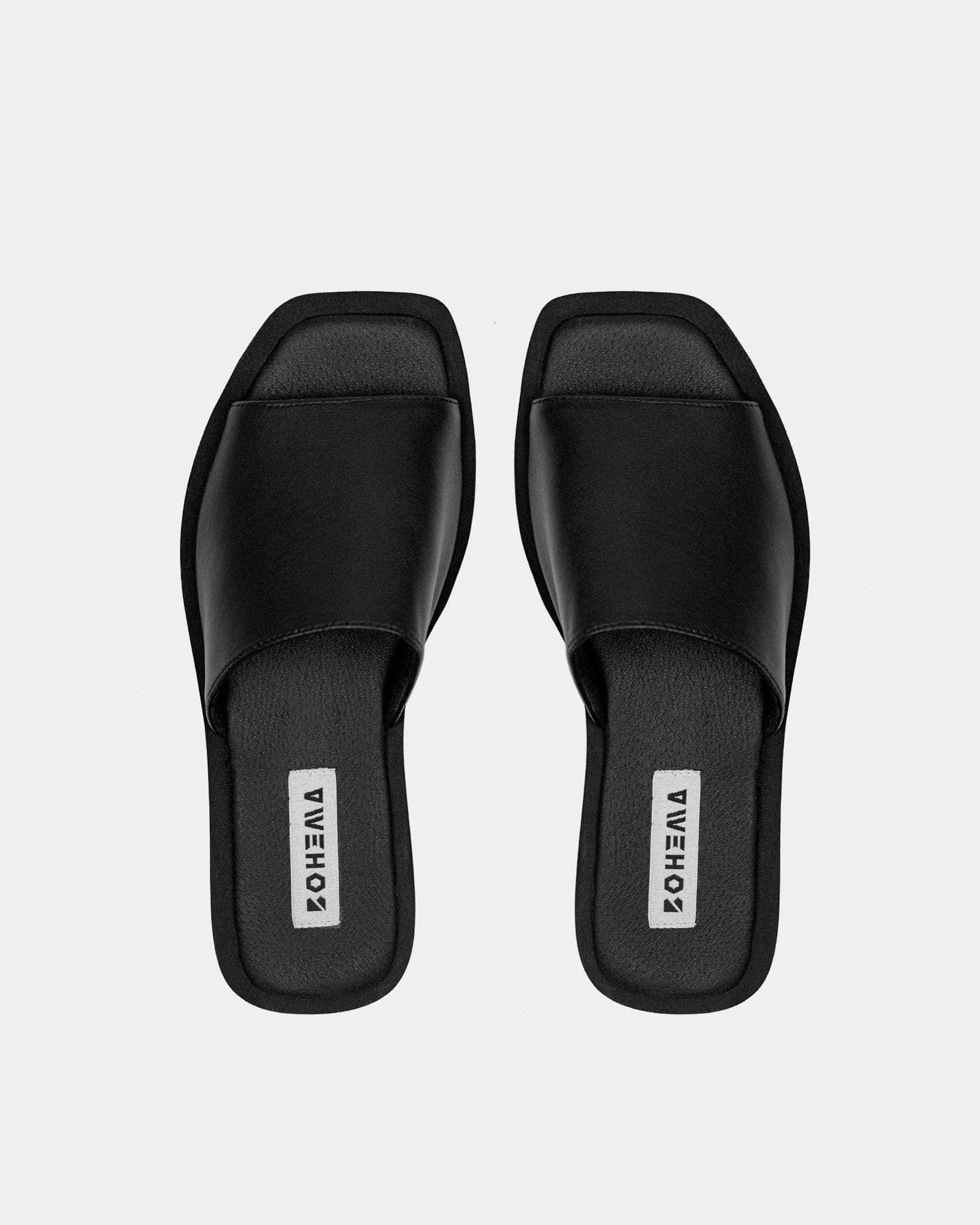 Women's Desserto? Cactus Leather Vegan Flat Slides | Black