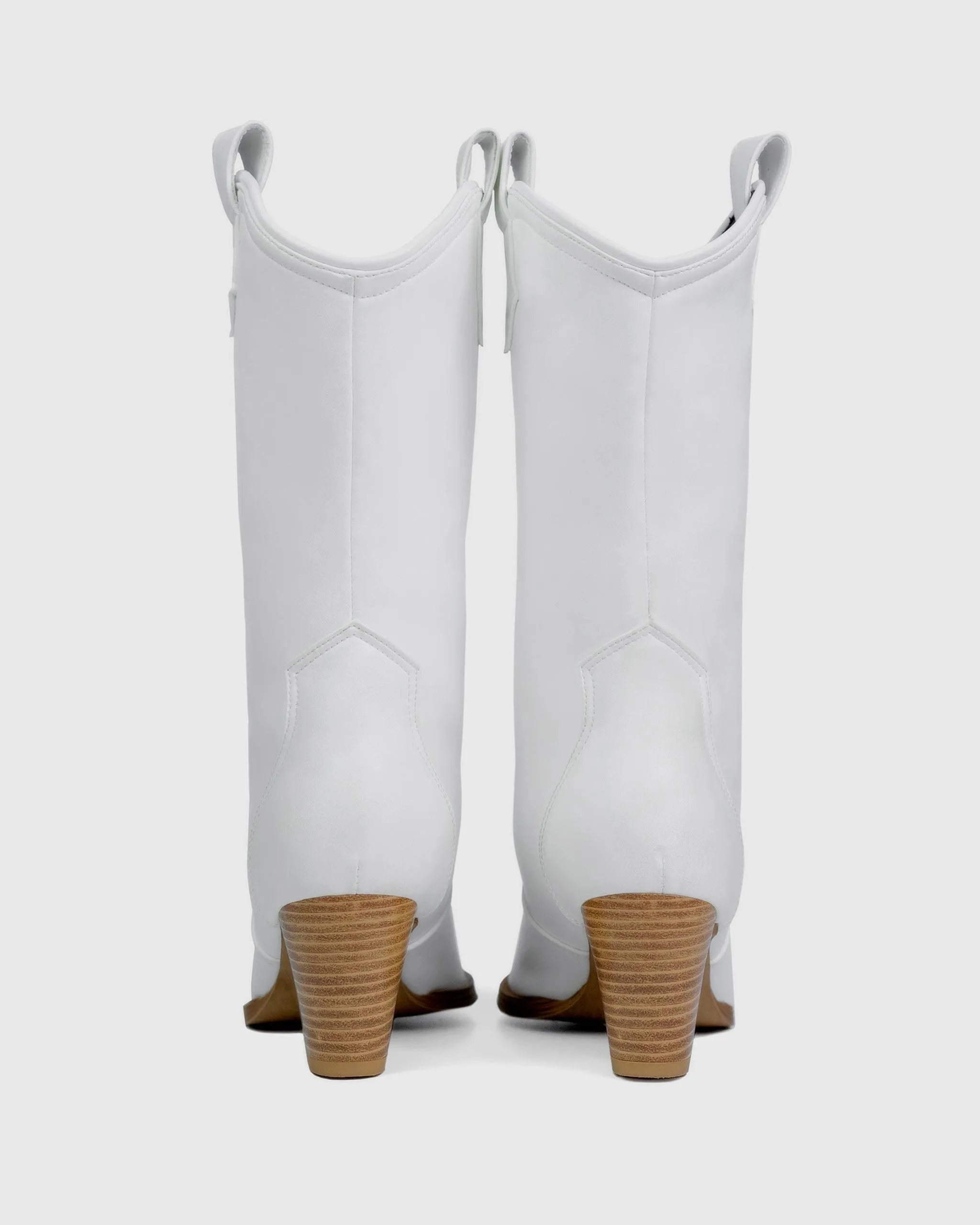 Women's Desserto? Cactus Leather Vegan Heeled Cowboy Boots | White Nopal