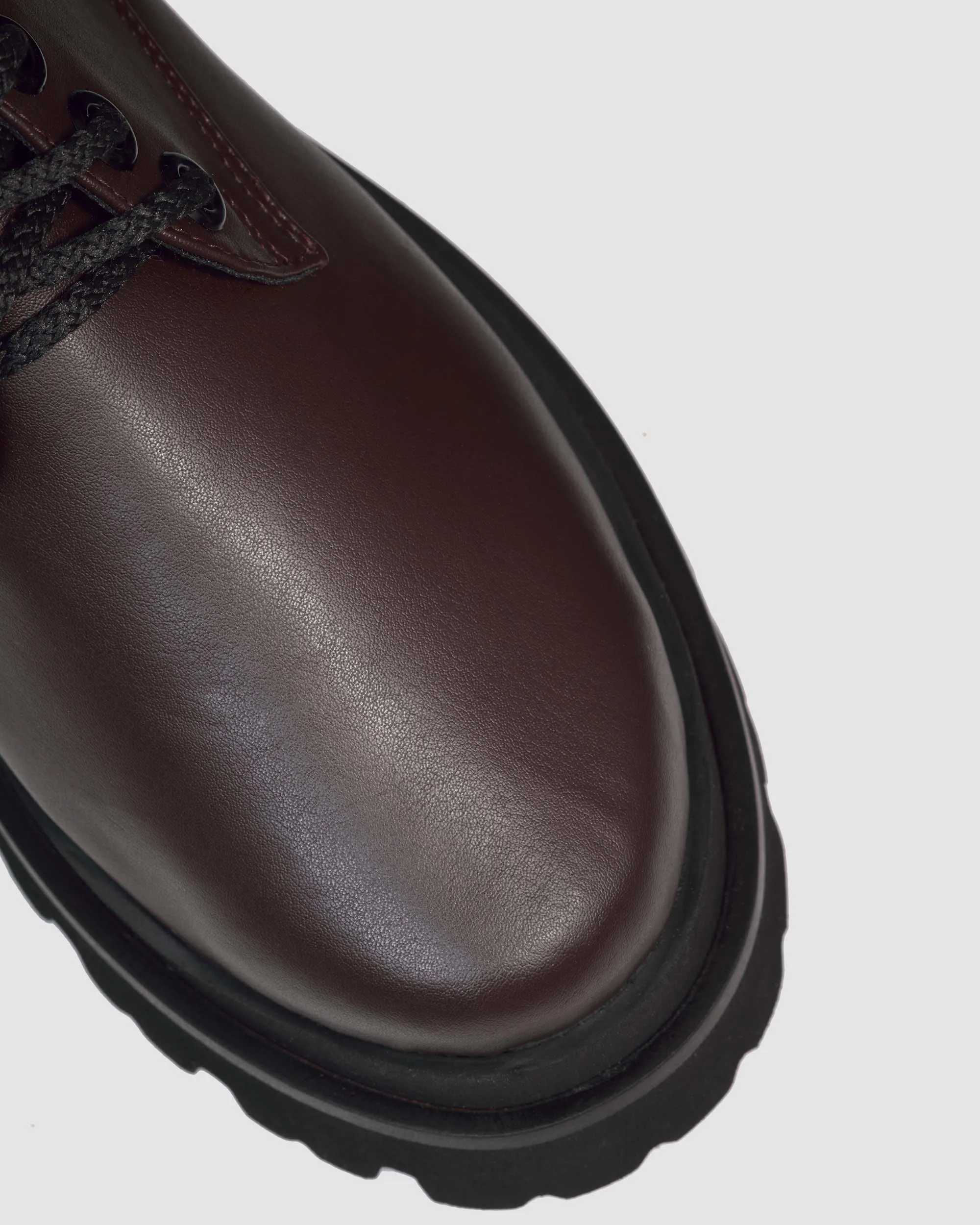 Women's No 2 Vegea? Grape Leather Chunky Derbs | Chocolate