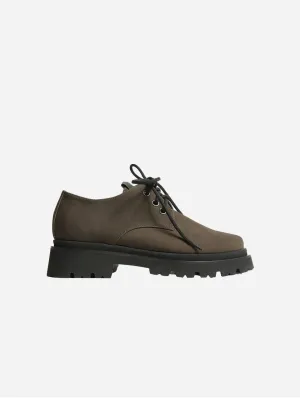 Women's No 2 Viridis? Corn Leather Chunky Derbs | Chocolate