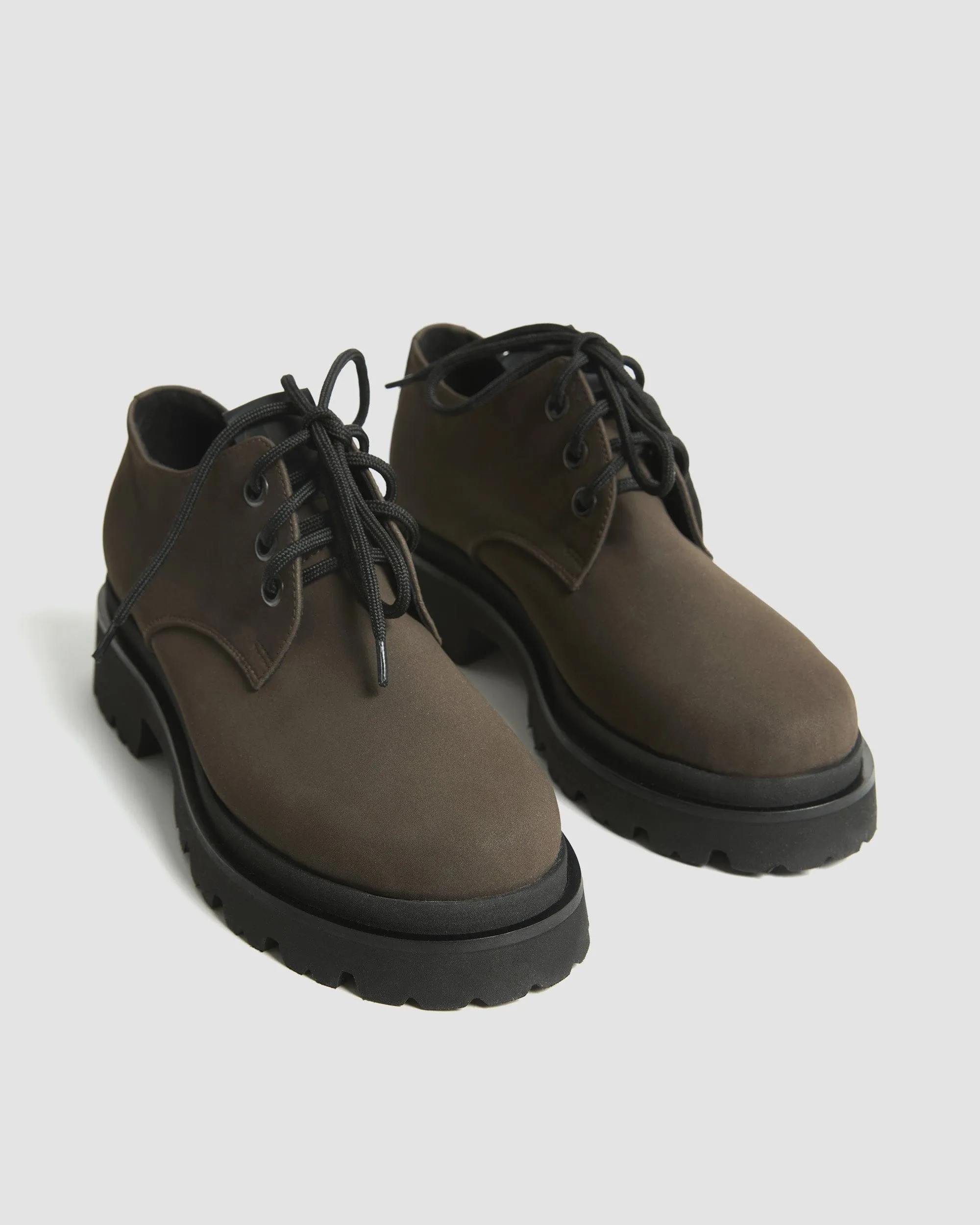 Women's No 2 Viridis? Corn Leather Chunky Derbs | Chocolate